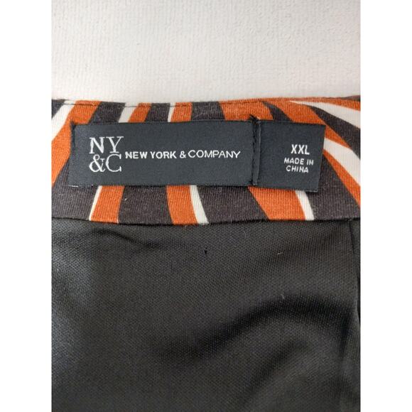 NY & Company Maxi Slit Skirt Plus Sz XXL Exotic Mediterranean Tiger Coquette - Picture 14 of 16